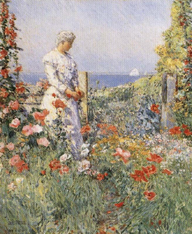 Childe Hassam In the Garden:Celia Thaxter in Her Garden Germany oil painting art